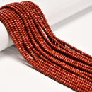 Natural Red Jasper Faceted Rondelle Beads Size 2x4mm 15'' Strand