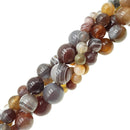 Botswana Agate Smooth Round Beads 6mm 8mm 10mm 12mm 15.5" Strand
