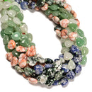 04 Gradient Multi-color Gemstone Smooth Heart Shape Beads Size 12mm 15.5'' Strd