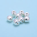 925 Sterling Silver Barrel Beads Size 5x6mm 5 Pieces Per Bag