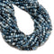 Natural Dark Blue Aquamarine Faceted Cube Beads Size 4-5mm 15.5" Strand