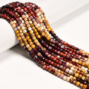 Natural Gradient Mookaite Faceted Cube Beads Size 4mm 15.5" Strand