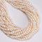 Natural White Fresh Water Pearl Nugget Potato Shape Beads Size 4-5mm 14'' Strand