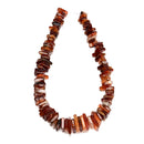Graduated Natural Carnelian Irregular Slice Discs Beads Size 12-20mm 16" Strand