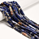 Natural Orange Sodalite Faceted Rectangle Irregular Tube Beads 6-7x18-30mm15.5"L