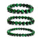Green Tiger Eye Smooth Round Beaded Bracelet 6mm 8mm 10mm 7.5'' Length 3 PCS/Set