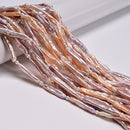 Natural Purple Fresh Water Pearl Long Stick Shape Beads 4-6x25-30mm 15.5" Strand