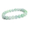 Multi-color Green Jade Smooth Round Beaded Bracelet 8mm 7.5'' Length 3 PCS/Set