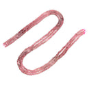 Gradient Natural Madagascar Rose Quartz Faceted Round Beads 3mm 4mm 15.5'' Strd