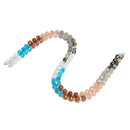 07 Gradient Multi-color Gemstone Faceted Cube Beads Size 6-7mm 15" Strand