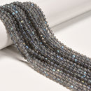 Natural Labradorite Smooth Round Beads Size 4-4.5mm 15.5'' Strand