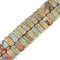 Aqua Terra Jasper Double Drill Rectangle Beads Size 10x20mm 8'' Strand