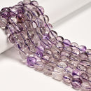 Natural Light Amethyst Pebble Nugget Beads Size 12-13x12-15mm 15.5" Strand