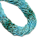 Gradient Turquoise Faceted Round Beads Size 2mm 3mm 4mm 15'' Strand