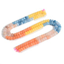 Bright Rainbow Color Gemstone Smooth Rondelle Beads Size 5x8mm 15.5'' Strand