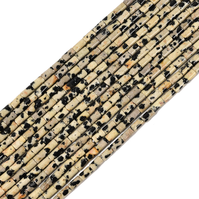 02 Mixed Gemstone Cylinder Tube Shape Beads Size 2x4mm 15'' Strand