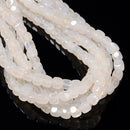 White Agate Smooth Cube Beads Size 7-8mm 15.5'' Strand