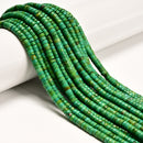 Green Magnesite Turquoise Heishi Disc Beads Size 2x4mm 15.5" Strand