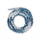 Gradient Natural Dark Blue Aquamarine Faceted Round Beads Size 4mm 15.5'' Strand