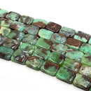 Natural Chrysoprase Smooth Rectangle Shape Beads Size 15x20mm 15.5" Strand