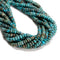 02-Natural Blue Turquoise Smooth Rondelle Beads Size 4x6mm 15.5'' Strand