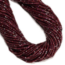 Natural Purple Garnet Faceted Cube Beads Size 2mm 15.5" Strand