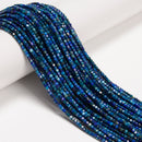 Chrysocolla Faceted Rubik's Cube Beads Size 2mm 15.5'' Strand