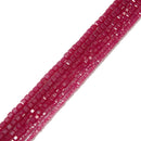 Natural Ruby Faceted Rubik's Cube Beads Size 2mm 3mm 4mm 15.5'' Strand