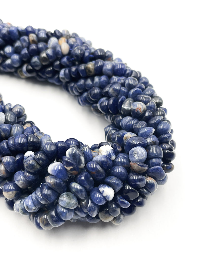 Natural Sodalite Irregular Pebble Nugget Approx. 6-13mm 15.5" Strand