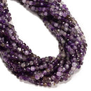 Natural Multi-Color Amethyst Faceted Cube Beads Size 4-5mm 15.5'' Strand