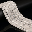 Natural Clear Quartz Center Drill Full Oval Shape Beads Size 9x11mm 15" Strand