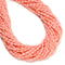 Pink Bamboo Coral Smooth Oval Rice Shape Beads Size 3x6mm 15.5'' Strand