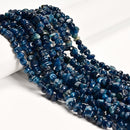 Natural Dark Blue Apatite Chips Beads Size 7-8mm 15.5'' Strand