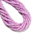Kunzite Color Dyed Jade Smooth Rondelle Beads Size 2x6mm 15" Strand