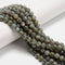 Dark Gray Labradorite Smooth Round Beads Size 6mm 8mm 15.5'' Strand