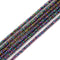 Rainbow Plated Hematite Faceted Rondelle Beads Size 1x2mm 2x4mm 15.5'' Strand