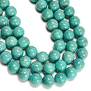 Natural Blue Green Amazonite Smooth Round Beads Size 20mm 15.5" Strand