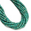 Natural Green Agalmatolite Heishi Disc Beads Size 1.5x4mm 15" Strand