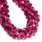 Pink Tourmaline Color Dyed Jade Faceted Spiral Twist Beads 10mm 15.5'' Strand