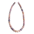 Graduated Natural Multi Color Fresh Water Pearl Smooth Round Beads 8.5-11mm