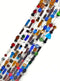 Multi-Color Irregular Shape Glass Beads Size 8x25mm 15.5" Strand