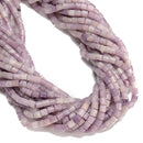 Natural Light Lepidolite Cylinder Tube Beads Size 4x4mm 15.5" Strand