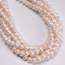 Natural White Fresh Water Pearl Off Round Shape Beads Size 10-11mm 15.5" Strand