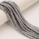 Titanium 14K Gold/Gray/Silver Hematite Wavy Rondelle Discs 1.5x4mm 15.5" Strand