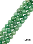 Natural Green Aventurine Faceted Round Beads Size 6mm to 20mm 15.5'' Strand