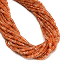 Natural Red Aventurine Faceted Rondelle Wheel Beads Size 2x4mm 15'' Strand