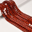 Mixed Gemstone Flat Heart Shape Beads Size 8mm 15" Strand