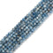 Natural Dark Blue Aquamarine Smooth Round Beads Size 4-5mm 15.5'' Strand