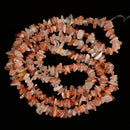 Natural Sunstone Irregular Pebble Nugget Chips Beads Size 7-8mm 32" Strand