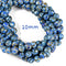 Mohave Copper Royal Blue Turquoise Smooth Round Beads 6mm 8mm 10mm 15.5'' Strand